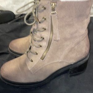Real suede upper leather booties